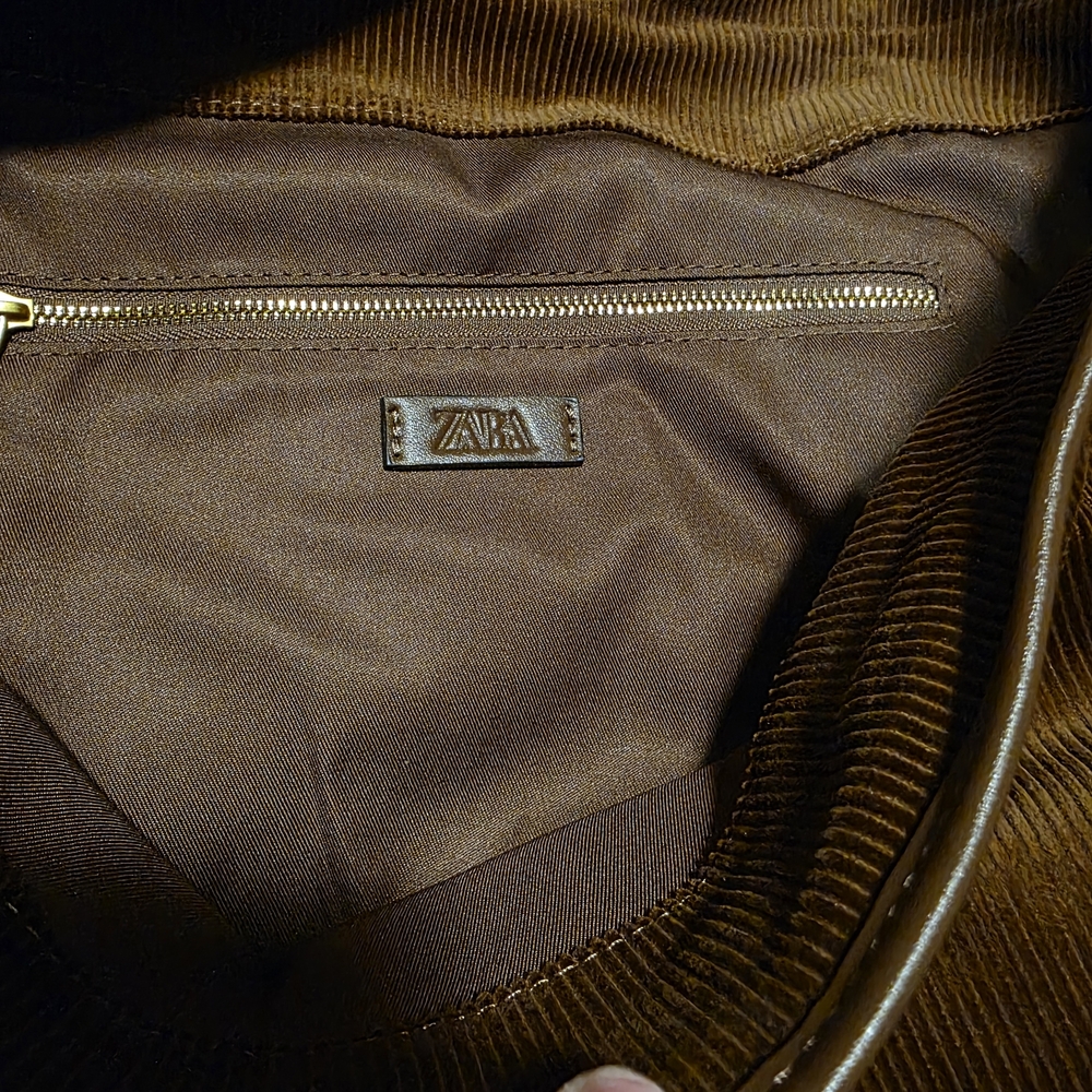 Zara Brown Corduroy Hobo Bag - Picture 5 of 5